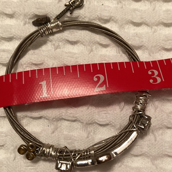 Guitar String Cross Bracelet with Guitar Charm - Picture 8 of 11